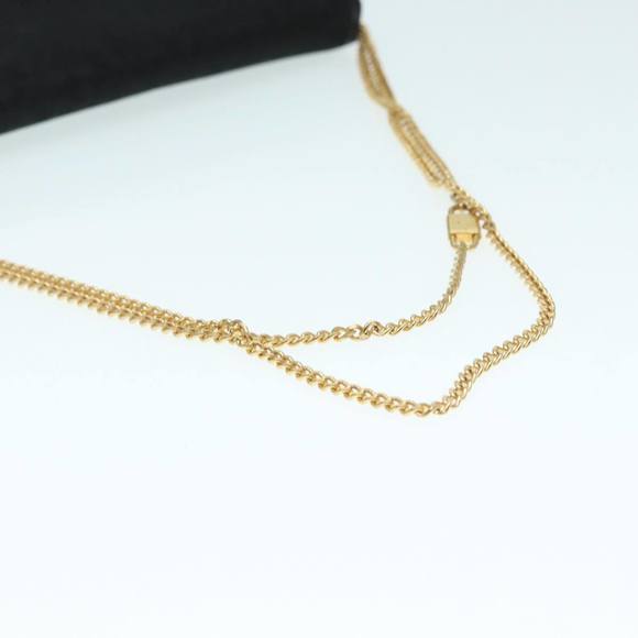 Christian Dior Trotter Canvas Chain Shoulder Bag Black Gold Auth 90397 - Picture 7 of 16